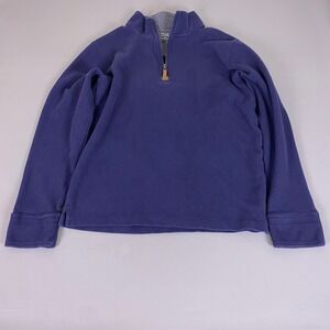 Falls Creek 1/4 Zip Pullover Sweater Men's Size XL Blue Cotton Mock Neck